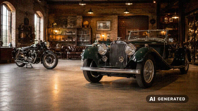 Historischer Oldtimer mit klassischen Fahrzeugdetails als Beispiel für den Ankauf alter und historischer Fahrzeuge